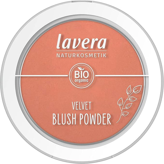 lavera Velvet Blush Powder -Rosy Peach 01- pink - almond oil & vitamin E - shimmering - velvety texture (1 x 5g)