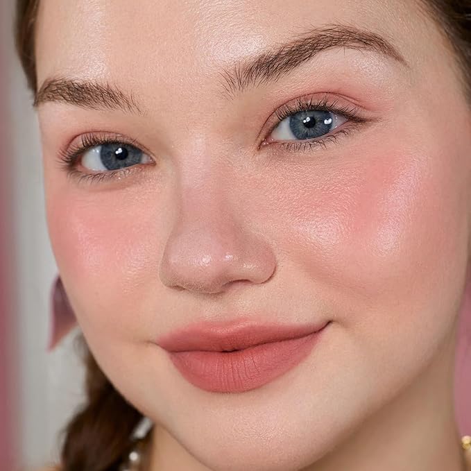 Flower Knows Strawberry Cupid Cake Lip Cream,Velvety-Smooth Matte Liquid Lipstick,Hydrating,Smudge-proof & Stain-Free Lip Stain(V01 Vanitea,0.17 Fl Oz)