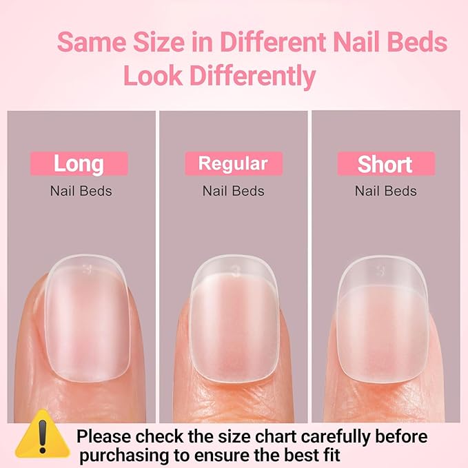 Extra Extra Short Round Gel Nail Tips, SINOKAME Extra Short Press on Fake Nails Clear Round, Full Matte No File Small Petite Child Size Nails for Nail Extension,600 Pcs 13 Sizes with Refills 4&5