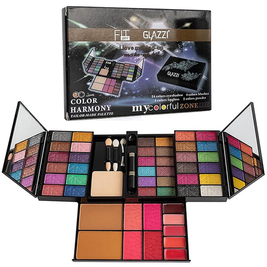 All In One Makeup Gift Kit Portable Contour Palette including 36 Eyeshadow Palette, Lip Gloss, Glitter Cream, Concealer, Blusher, Bronzer, Highlight and Contour - Teen Girl Gifts Trendy Stuff