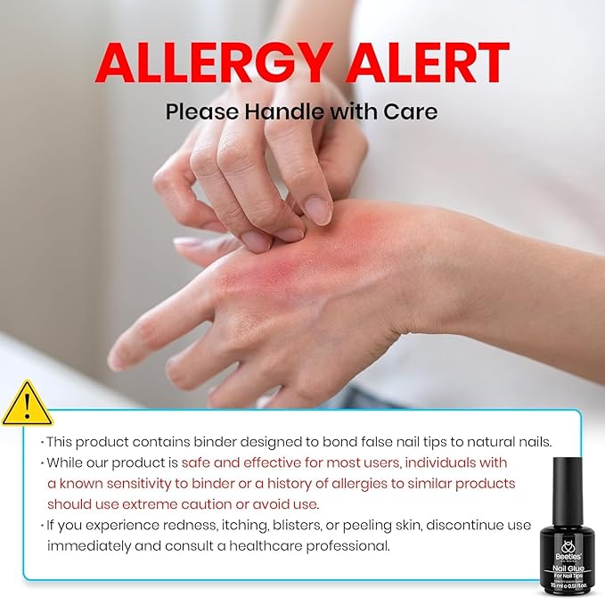 beetles Gel Polish 2 Pcs 15ml Nail Glue Kit for Acrylic Nails, 5 in 1 Super Strong Brush in Nail Gel Glue for False Nails Tips and Gel Nail Polish Led Lamp Required Nail Art Gift