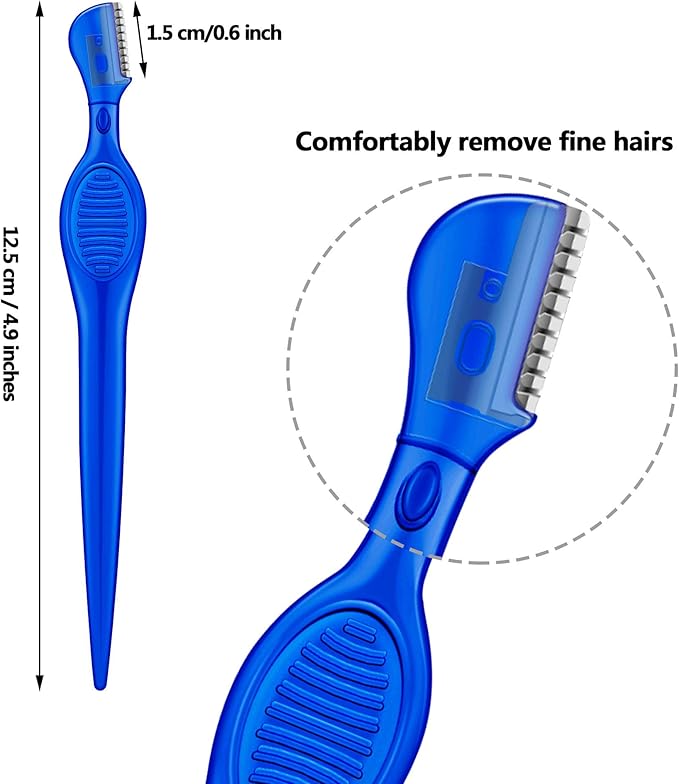 Mudder 28 Pcs Eyebrow Razor Knife Shaver Trimmer Shaver Multipurpose Exfoliating Tool Facial Hair Removal for Women Valentine Gift Giving(Assorted Colors)