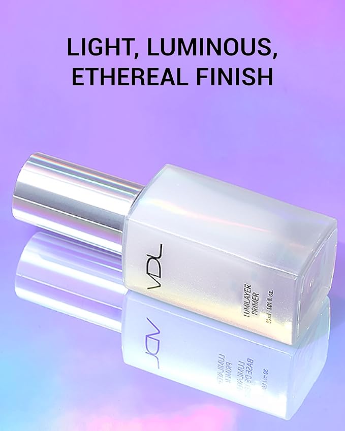 VDL Lumilayer Primer (Glowy Finish, 1.01fl oz) - Illuminating Pearl Makeup Base for Glowing Skin. Korean Makeup. Hydrating Radiance