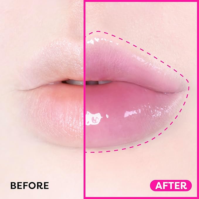 COLORGRAM Fruity Glass Gloss 04 Farewell Guava | Non-Sticky Glossy Lip Tint with Glass-Like Shine | Long-Lasting Hydrating Lip Gloss for Smooth & Plump Lips