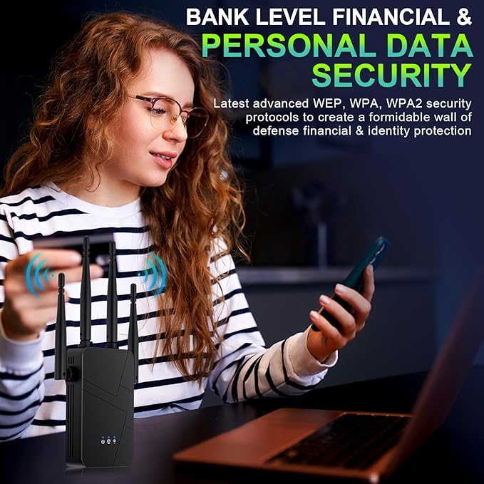 2026 WiFi Extender, 15888 sq.ft Internet Extender WiFi Booster, Long Range Wireless Repeater Signal Amplifier for Home, Mesh Wi-Fi 99% Faster | Broader Than Ever, Support 55+ Devices, 1-Tap Setup