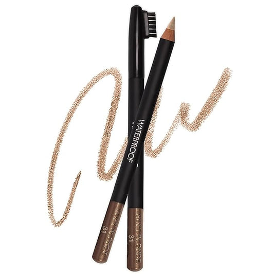 Sorme Natural Definitive Waterproof Eyebrow Pencil 0.04 oz | Smudgeproof Soft Blonde Eye Brow Pencil | Dual Purpose Brow Pencil and Brush Combo | High Definition Waterproof Eyebrow Makeup
