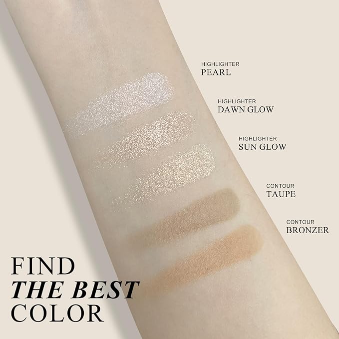 KYDA Face Sculpting Contour Palette, Smooth Matte Contour Contour Makeup-TAUPE