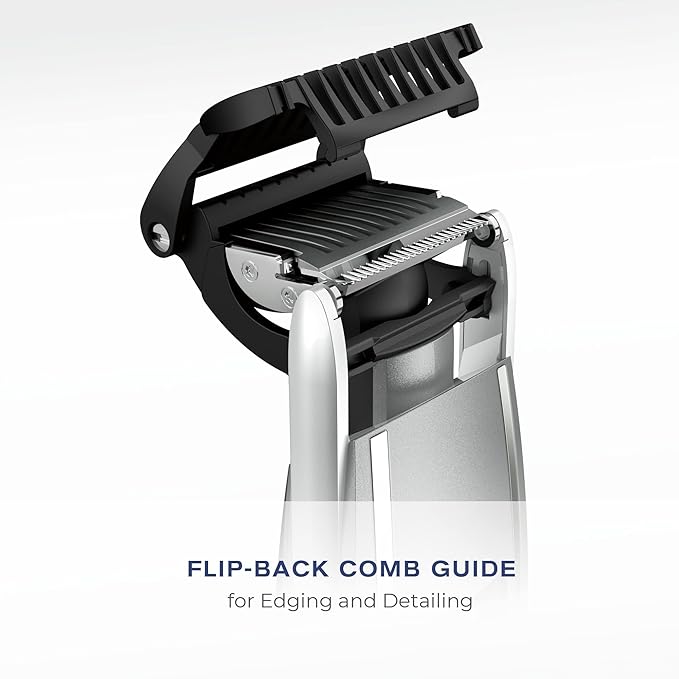 ConairMAN Beard Trimmer for Men, for Face and Mustache, Wet/Dry Beard and Stubble Trimmer, Flex Contouring Head with 15 Precise Settings and Premium