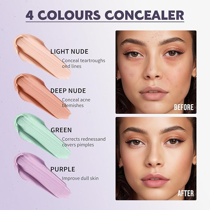 Color Nymph 9 Colors Contour Blush Highlighter Set | 9-in-1 Makeup Palette, Travel Make Up Kit, Blush & Bronzer & Highlighter Makeup, Multi-Use Concealer Face Palette with Mirror, Vegan & Cruelty-Free