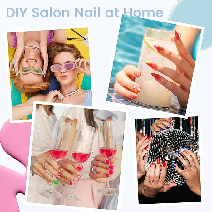 Nail Tips Medium Coffin: 504PCS Soft Gel Medium Coffin Press On Nails, 12Sizes Pre-shaped Acrylic Nail Extension Full Cover for Girls Women Home Salon