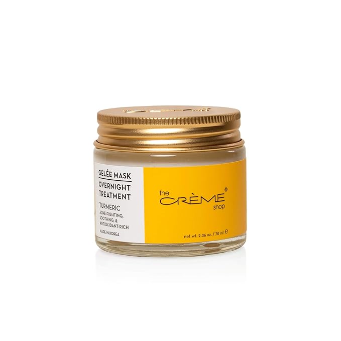 The Crème Shop Turmeric Gelée Overnight Face Mask, Korean Brightening Facial Mask - 2.36oz
