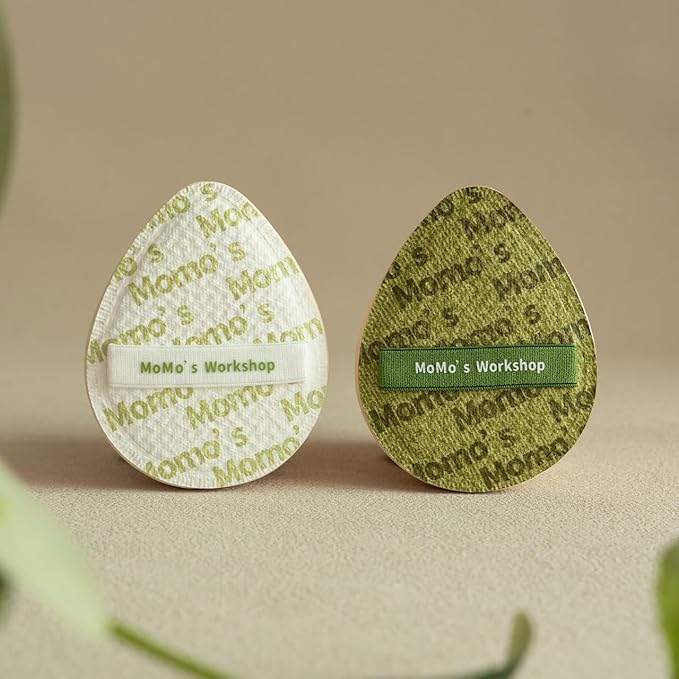 Light Green Denim Makeup Sponges,Super Soft Blenders Sponge for Full Coverage Foundation,Perfect for Oily Skin & Longwear Makeup,Travel Friendly&Reusable,2pcs Puffs &Storage Case