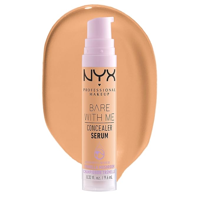 NYX PROFESSIONAL MAKEUP Bare With Me Concealer Serum, Concealer Makeup For Up To 24Hr Hydration - Tan
