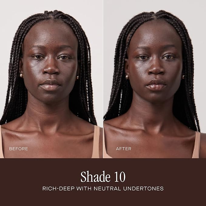 Summer Fridays Sheer Skin Tint - Skin Tint with Hyaluronic Acid - Helps Diminish Uneven Skin Tone - Sheer to Light Coverage - Shade 10 - Rich Deep with Neutral Undertones (1 Fl Oz)