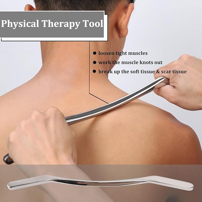 Gua Sha Muscle Scraping Massage Tool-IASTM Tools-Muscle Scraper Long Bar Tool 13.7 Inches for Large Muscles, Soft Tissue Mobilization Tool