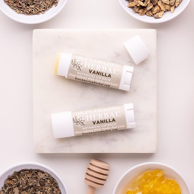 Soothing Natural Vanilla Lip Balm, Beeswax Fragrance