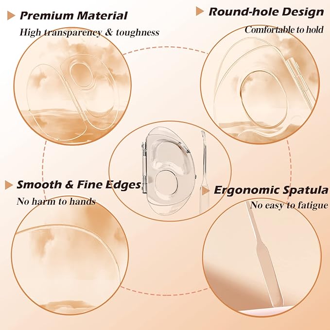 180 Degree Folding Acrylic Makeup Mixing Palette, Plastic