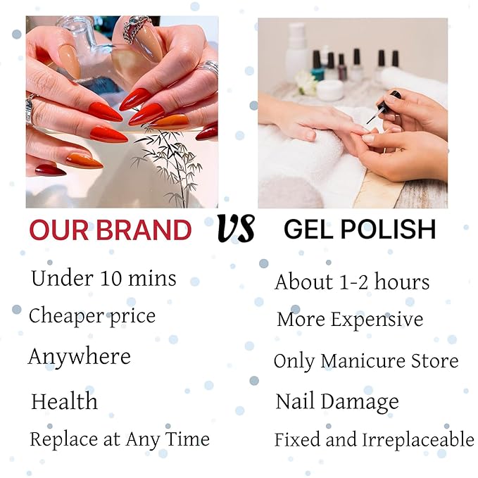 24 Pcs Press on Nails Short Almond Wine Red Gradually Changes Fake Nails Full Cover Opaque Reusable Acrylic Glue on Nails Removable Stick on Nails 12 Size Kit for Women Girls