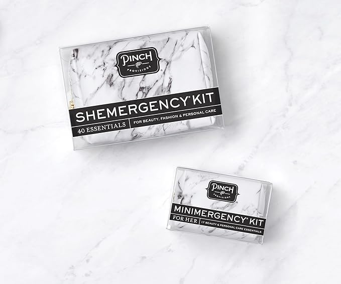 Pinch Provisions Shemergency Kit for Her, 40 Emergency Essential Items, Compact, Multi-Functional Pouch, Gift for Women, Birthday, Bachelorette Parties, and More!