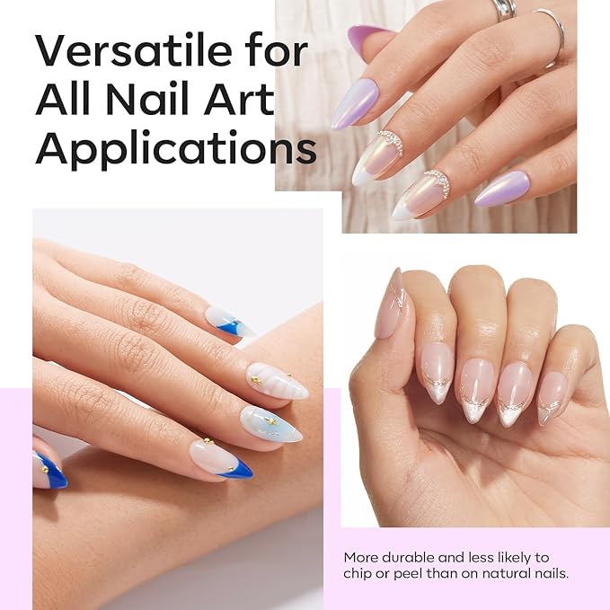 Modelones Extra Short Almond Fake Nail Tips - 510Pcs Half Cover Gel Tips Pre-shaped Clear Acrylic Gel Kit False Press on Nails for Extension DIY Salon 15Sizes