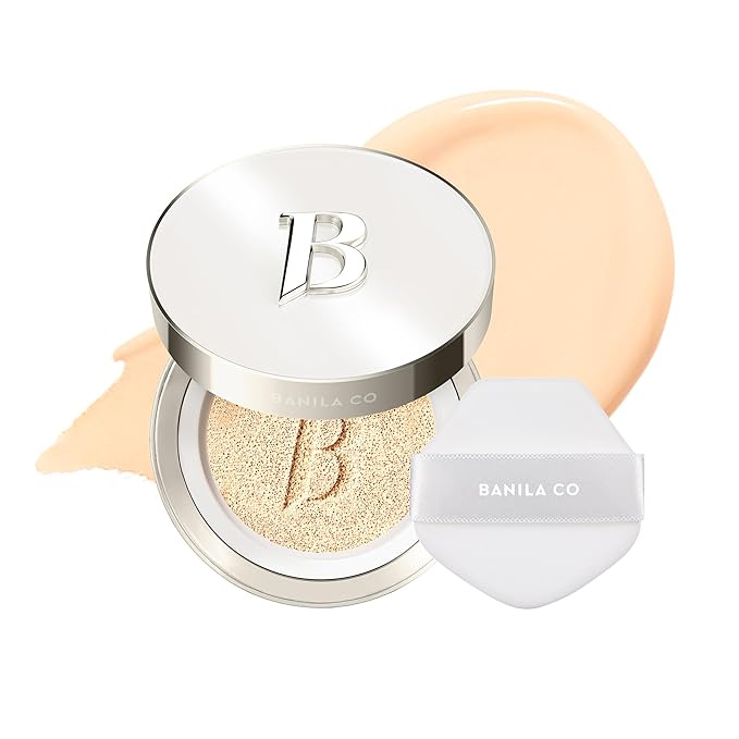 BANILA CO Covericious Ultimate Cover Cushion | Up to 100HR Long-Wear Foundation | 20 Shades for All Skin Tones | Matte & Lightweight Finish | Korean Cushion Foundation (14g / 0.49 oz), 21W IVORY