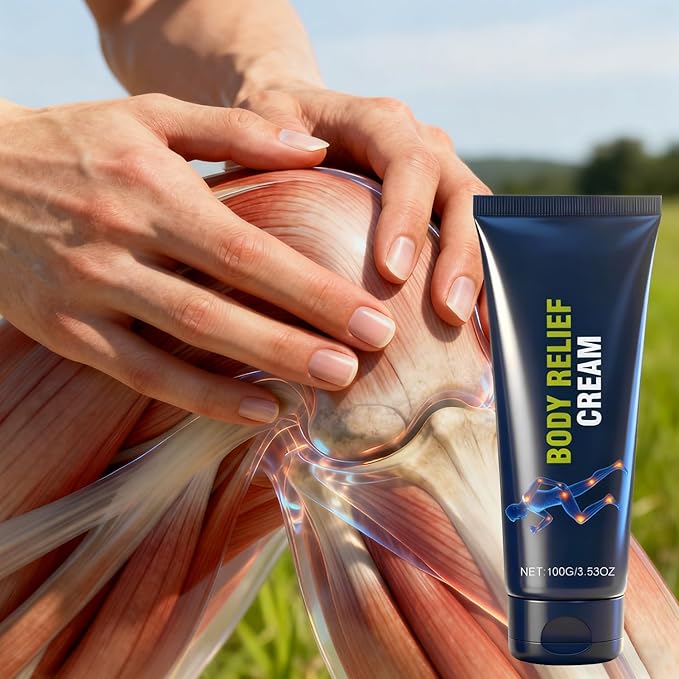 2Pcs Body Relief Cream, with Capsaicin & Arnica, Fast Absorption, Mild & All Natural for Hands, Legs, Waist, Joints, and Shoulders