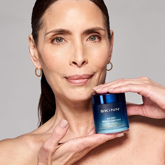 SKINN Advanced Night Cream for Face, 1.7 Fl Oz - Deep Wrinkle Cream for Women & Men for Fine Lines, Uneven Skin Tone & Sagging Skin - Facial Moisturizer Skin Care for Vibrant & Healthy-Looking Skin