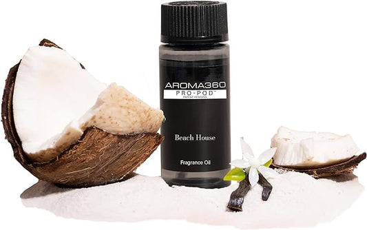 Aroma360 | Beach House Pro-Pod Oil Blend | Luxury Hotel Inspired Diffuser Oil | Aromatherapy Scent Diffuser Oil | Coconut, Vanilla and Clove 1.7 fl oz, 50 mL
