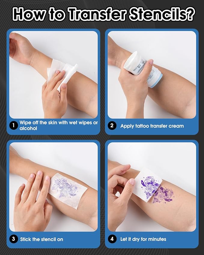 Phomemo M08F Bluetooth Tattoo Stencil Printer, Thermal Tattoo Machine with 10pcs Transfer Paper, Portable Wireless Stencil Printer for Tattooing, Compatible with Smartphone & PC, Grey