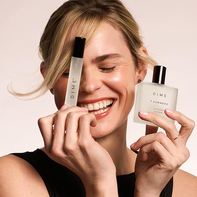 Dime Beauty 7 Summers Perfume Set ($87 Value) - Includes 50 ml + Travel Size 10 ml, Sweet Floral Scent, Clean Fragrance Eau de Toilette for Women, Hypoallergenic