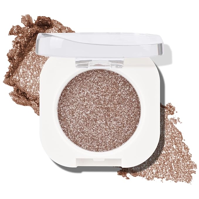 KYDA Single Glitter Eyeshadow, Champagne Pearl Glow Eyeshadow, Ultra-fine Lightweight Powder, Blendable Formula, Daily Glossy Eyes Makeup, Cowboy