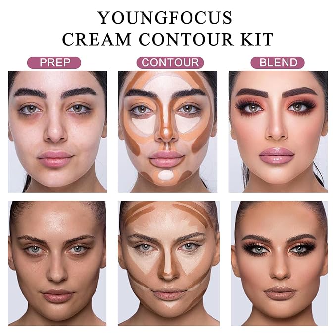Youngfocus Cosmetics Cream Contour Best 8 Colors