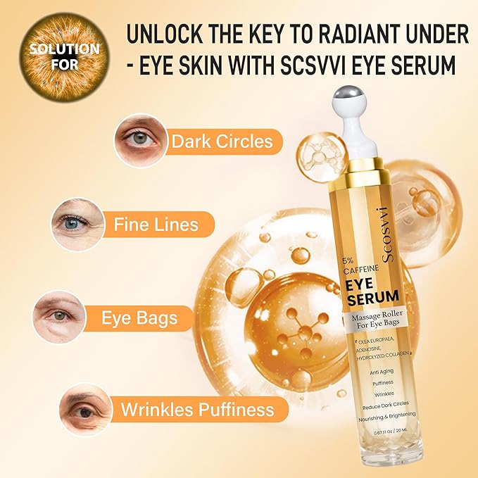 Caffeine eye serum for dark