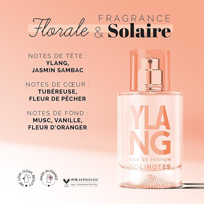 SOLINOTES Ylang Perfume for Women - Eau De Parfum | Delicate Floral and Soothing Scent - Made in France - Vegan - 1.7 fl.oz