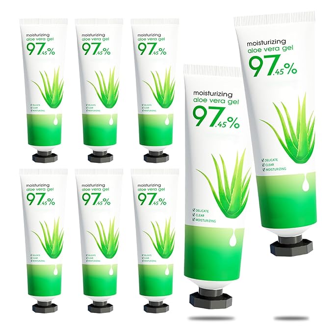 8PCS Purity Aloe Vera Gel - Hydrating Aloe Vera Gel for Face and Skin,No Sticky Moisturizing Aloe Gel N