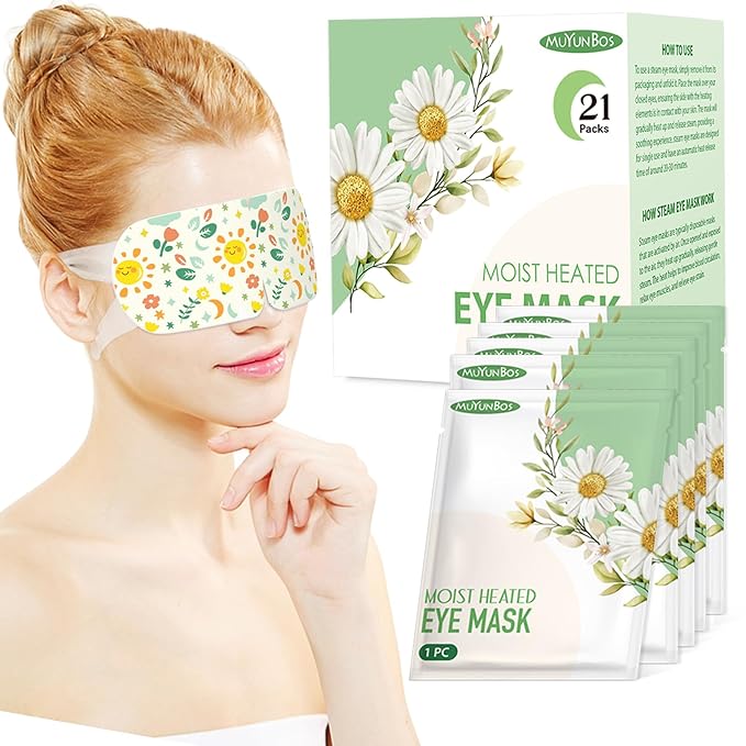 Steam Eye Mask,21PACKS Self Heated Eye Mask,Disposable Soothing Eyes Moisturizing Heat Eye Mask Warm and Comfy for Migraines Tired Eyes Dry Eyes