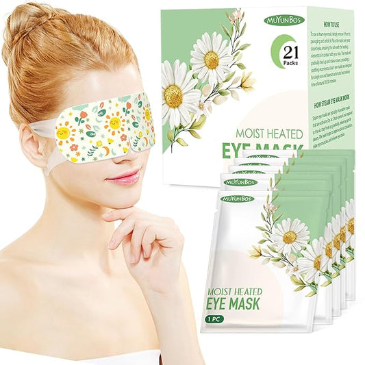Steam Eye Mask,21PACKS Self Heated Eye Mask,Disposable Soothing Eyes Moisturizing Heat Eye Mask Warm and Comfy for Migraines Tired Eyes Dry Eyes