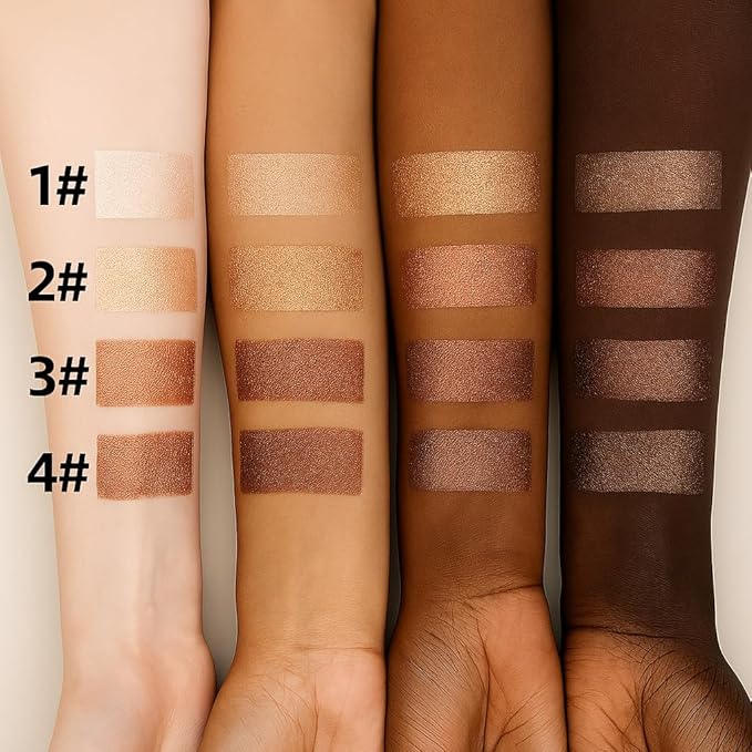 Body Shimmer Oil – Liquid Highlighter for Glowing Skin, Waterproof & Long-Lasting Body Makeup for Face, Arms, Legs & Shoulders, Bronze Illuminating Glow Lotion, 1.6 Fl Oz (02#/ Bronze Glow, 50ml)