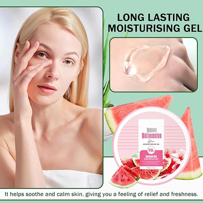 Moisturizing Gel for Face & Body,Non-sticky Gel After Sun Aloe Lotion Skin Care,Fast Absorbing Long Lasting Refreshing Hydrating Face Moisturizer for All Skin Types I