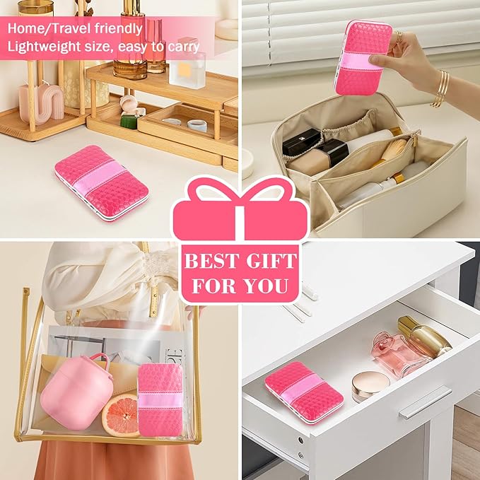 Tweezers Set, Hyxhappy 9 pcs Professional Stainless Steel Tweezer Kit for Women Facial Hair, Precision Plucke Tweezers with Luxurious Travel Case for Ingrown Hair Removal