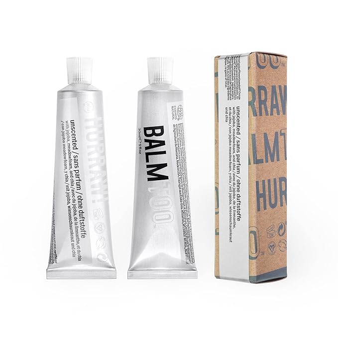 Hurraw! Balmtoo Squeezable Balm, Unscented: Thick Organic.