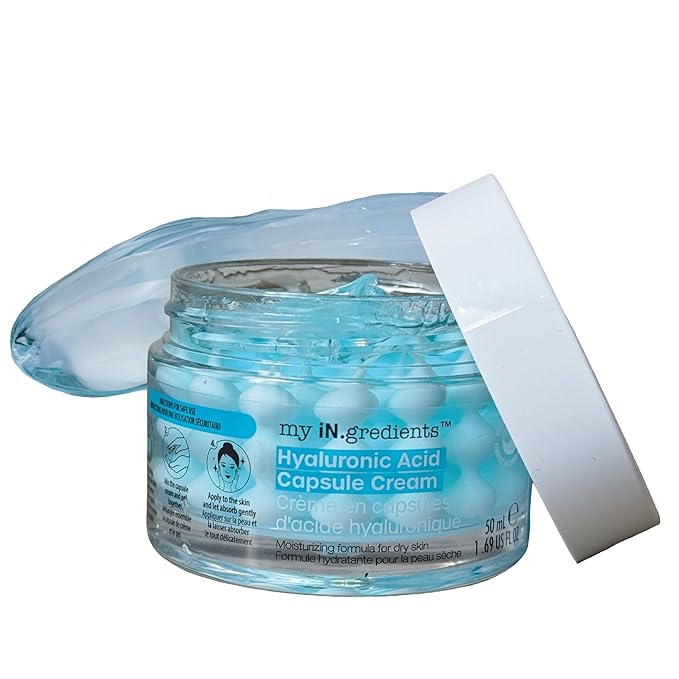 masque BAR My Ingredients Hydrating Capsule Cream Face Moisturizer, Hyaluronic acid based moisturizer, Boba face cream with Niacinamide, Korean skin care 50ml