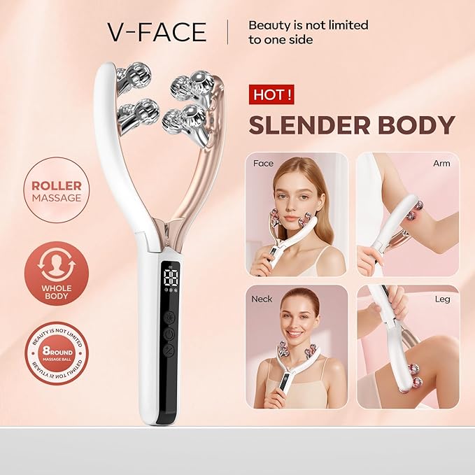 Doge&Vollar Face Massager Tool Wireless, Shaper & Slimmer Device - Lifting & Firming, Reduces Fine Lines, Rechargeable for Home & Travel Use