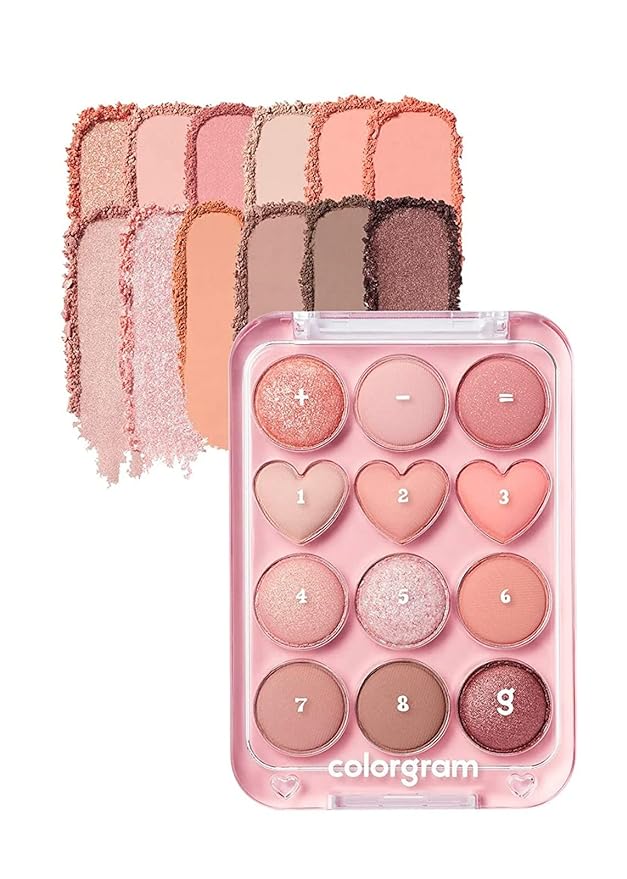 COLORGRAM Pin Point Eyeshadow Palette 01 Peach+Coral= |