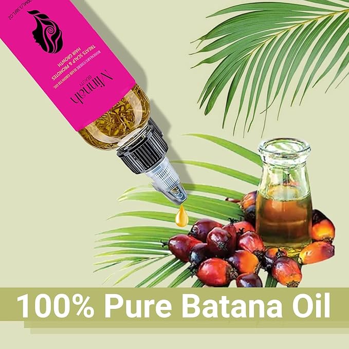 Minnah Batana Oil for Hair Growth, crack hair growth oil 4-in-1 Liquid Batana Oil, with Rosemary, Pumpkin Seed, Castor (1pcs)