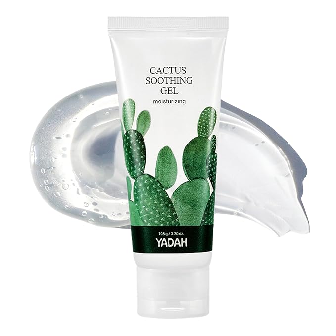 YADAH Cactus Soothing Gel (3.7fl oz) -95% Cactus Extract, Sunburn Relief,After Sun Care,Calm, Cool & Soothe Irritated Skin, Face Redness,Korean Skin Care,Vegan.