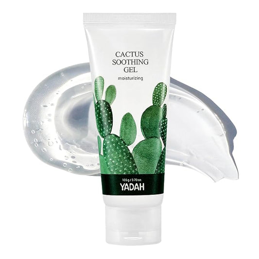 YADAH Cactus Soothing Gel (3.7fl oz) -95% Cactus Extract, Sunburn Relief,After Sun Care,Calm, Cool & Soothe Irritated Skin, Face Redness,Korean Skin Care,Vegan.