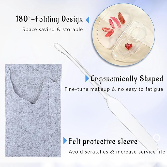 ASTER Clear Makeup Mixing Palette, Hand-Held Makeup Palette Tray for Liquid Foundation, Nail Art Manicure Palette with Mixing Shovel, Acrylic Palette Pigment Palette for Makeup Artist and Beginner