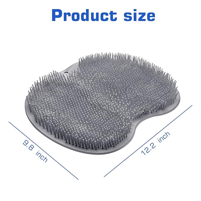 Shower foot scrubber mat back