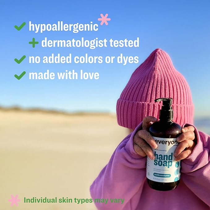 Everyone Liquid Hand Soap, 12.75 Ounce (Pack of 3), Pacific Eucalyptus, made with Essential Oils for kitchen and bathroom